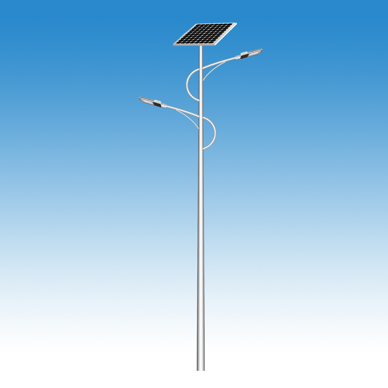 Outdoor Steel Pole LED Hybrid Vertical Wind Turbine Solar Street Light