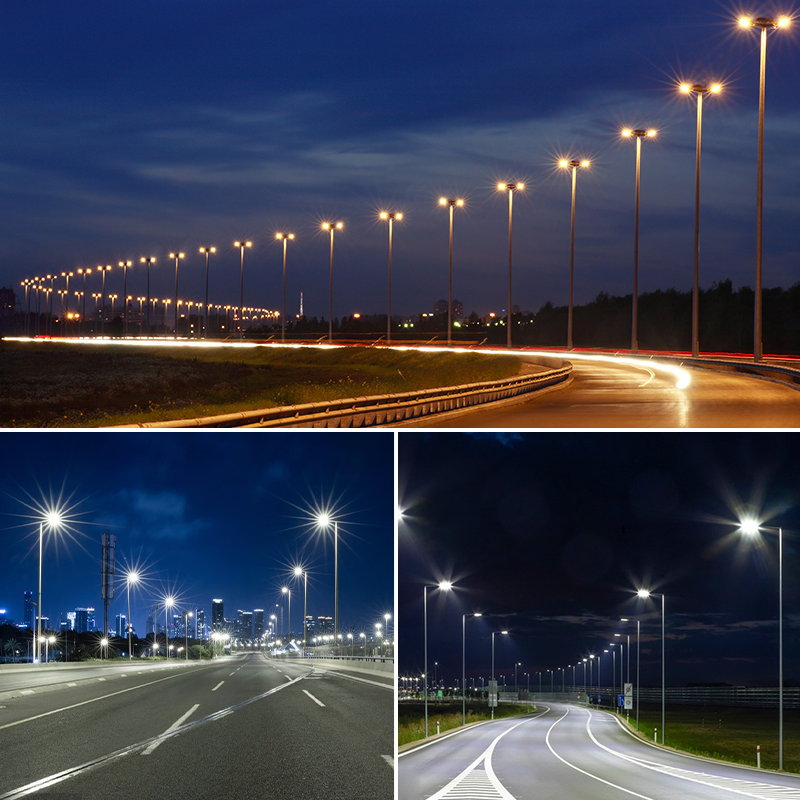 Professional 150W Solar Street Light Tower, Commercial Grade Outdoor LED Solar Light for Road, Park, Large Area Illumination