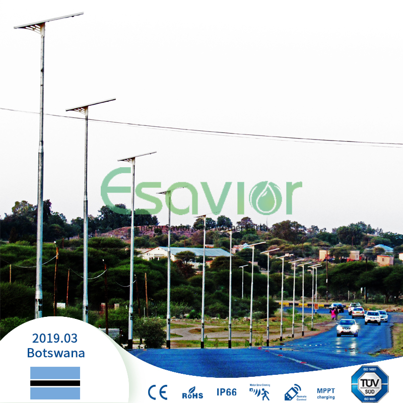Esavior 80W Ce RoHS IP66 All in One Solar Sensor Iot LED Street Light with Iot Remote Control Smart Motion Sensor