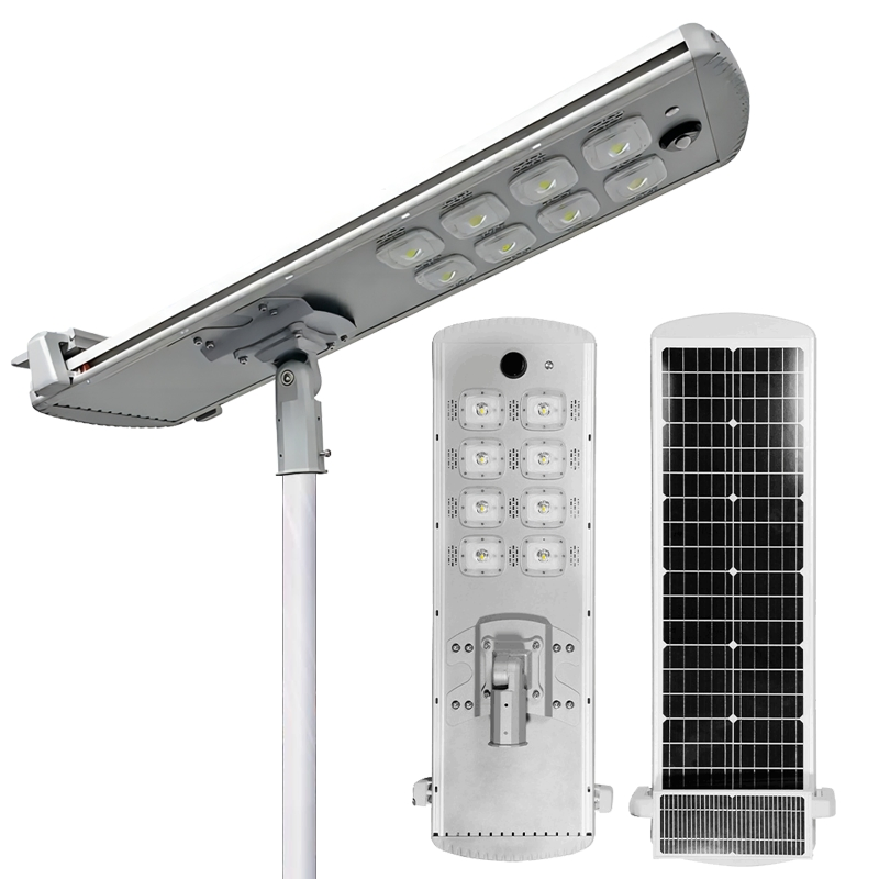 High-End Aluminum Shell Solar Street Lamp Outdoor 12, 000lm Commercial Grade Solar Safety Light-Emitting Diode Floodlight