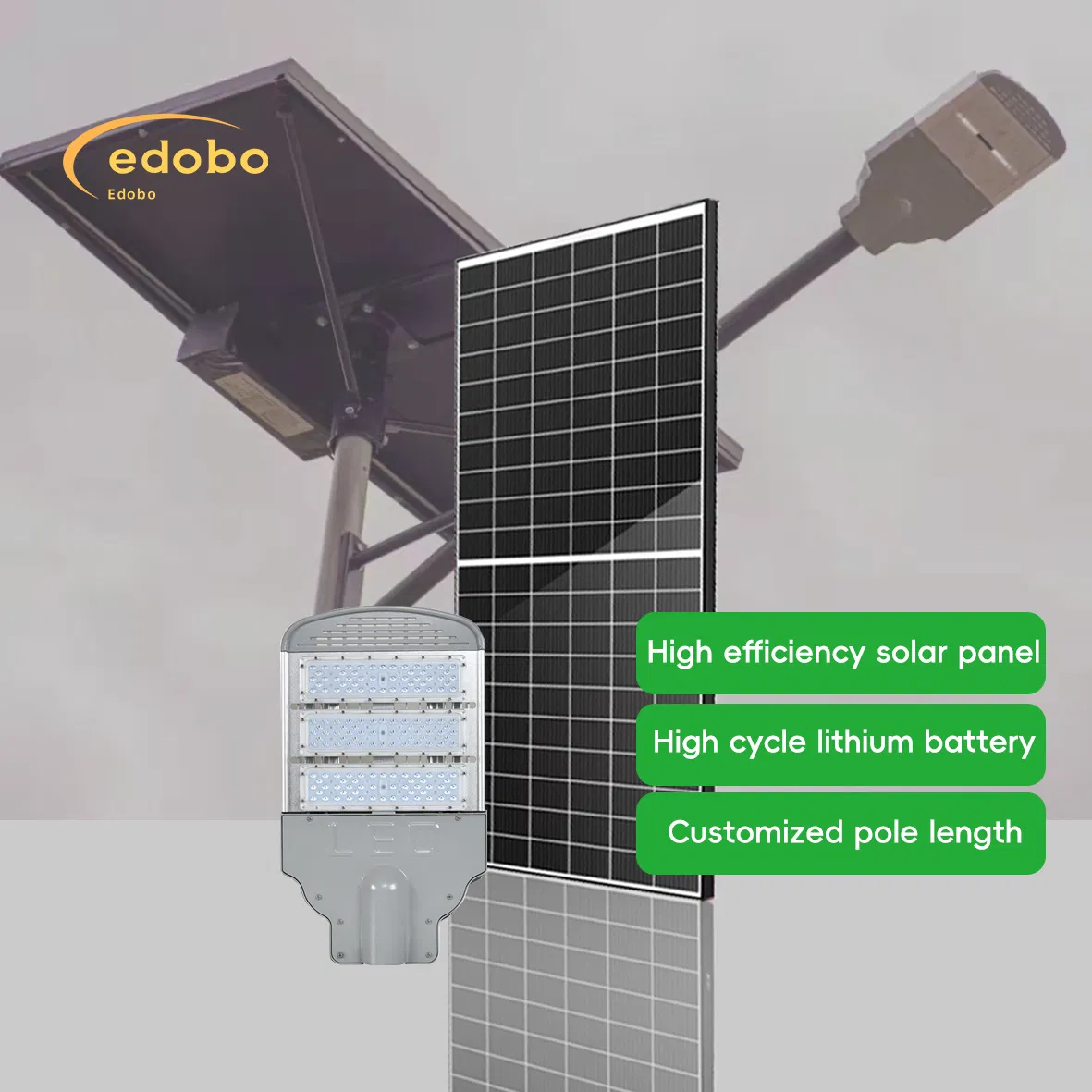 LED Split-Type Solar Street Light with Solar Panel