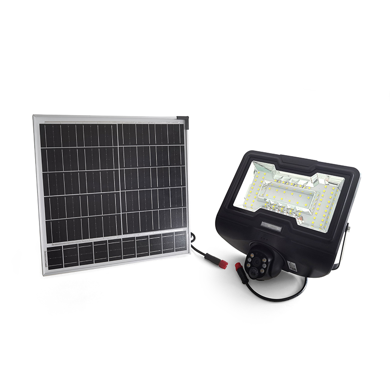 4K Ultra HD Dual Lens Solar Security Camera with Floodlight 24W Split Solar Panel Full Color Night Vision