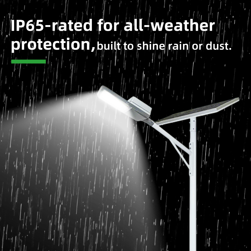 Professional 150W Solar Street Light Tower, Commercial Grade Outdoor LED Solar Light for Road, Park, Large Area Illumination