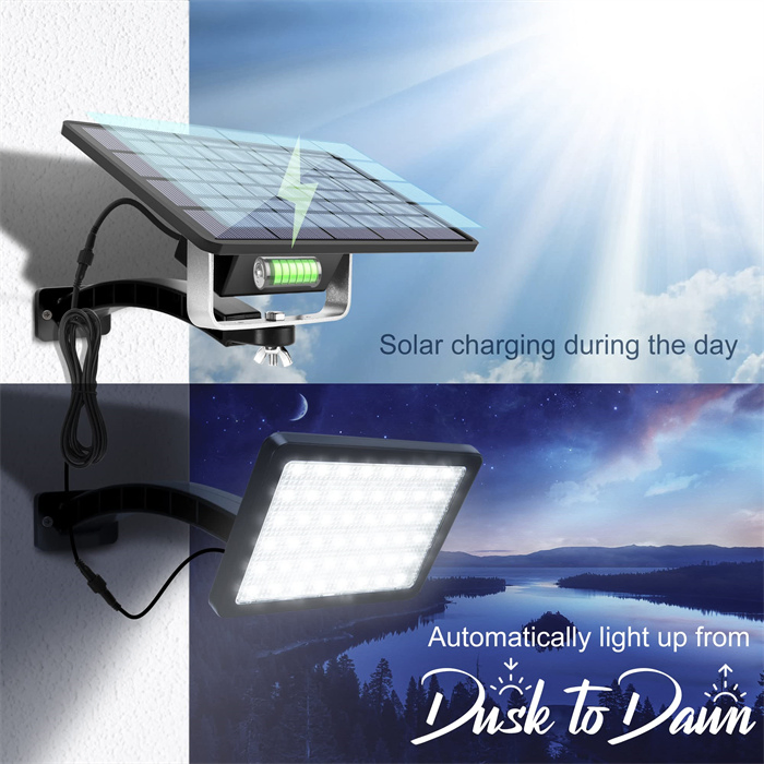 100 Watt Solar Lights Outdoor Bright Dusk to Dawn Light with Battery IP65 Waterproof Outdoor Solar Powered Security Flood Light