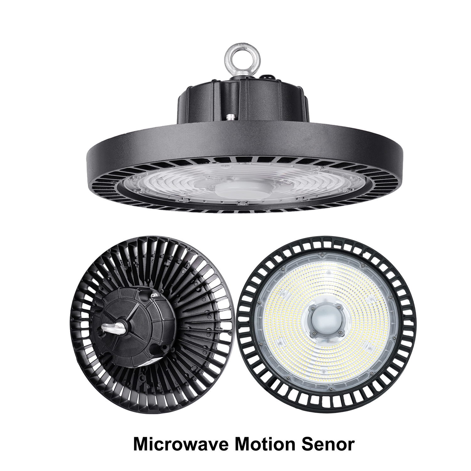 SaaS Group Control LED High Bay Light 240W 185LM/W Motion Sensor Pendant Design for Gym Industrial Construction