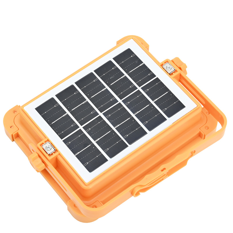 High-Power Ultra-Bright Portable Solar Floodlight for Outdoor Camping ABS Emergency LED Lighting IP66 Rating for Landscape
