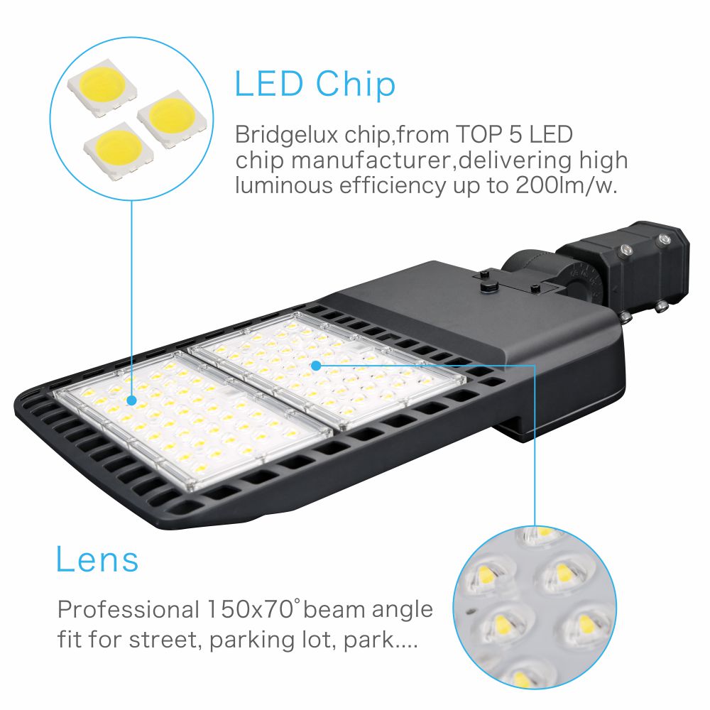 ETL Listed 150w Shoebox Light North America LED Shoebox Light 150W 170lm/w IP66 LED Shoebox Wall Pack Light