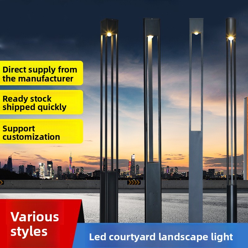 OEM ODM Road Aluminum LED Street Garden Pole Lamp 3m Waterproof IP65 AC Power Outdoor Garden Light For Lawn Villa Landscape