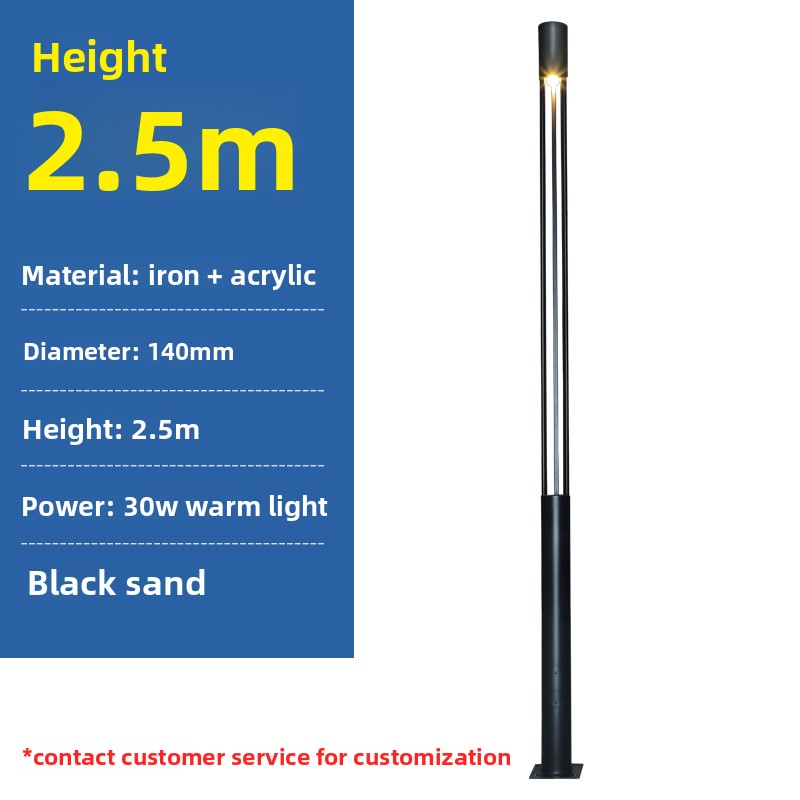 OEM ODM Road Aluminum LED Street Garden Pole Lamp 3m Waterproof IP65 AC Power Outdoor Garden Light For Lawn Villa Landscape