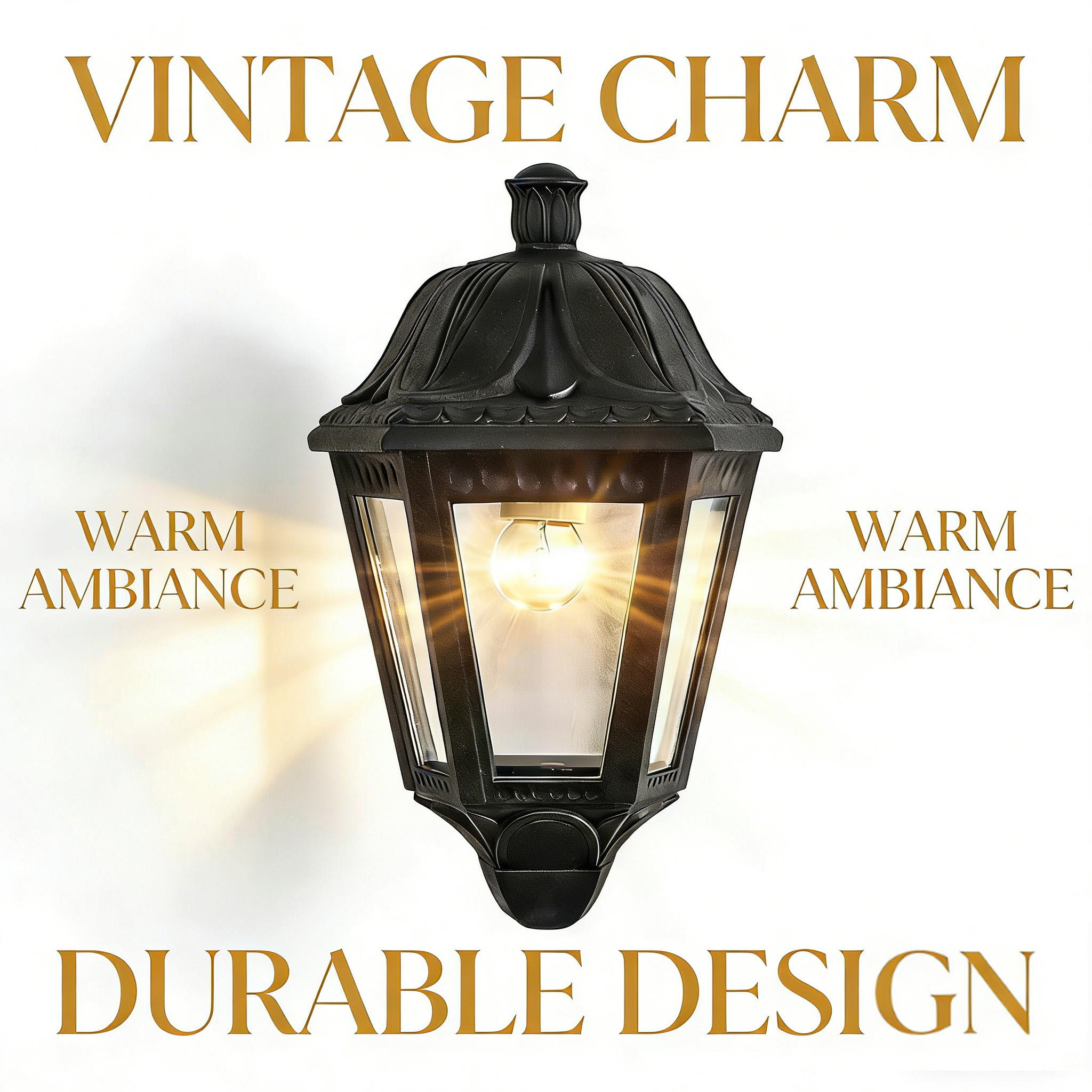 E27 LED Outdoor Garden Landscape Wall Lamp with IP65 Rating AC Powered Adjustable Color Temperature Italian Style