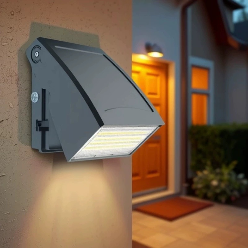 60w 80w 100w 120w Photocell Sensor Wall Mounted Walkway LED Lights LED Semi Cutoff Adjustable Angle LED Wall Pack Light