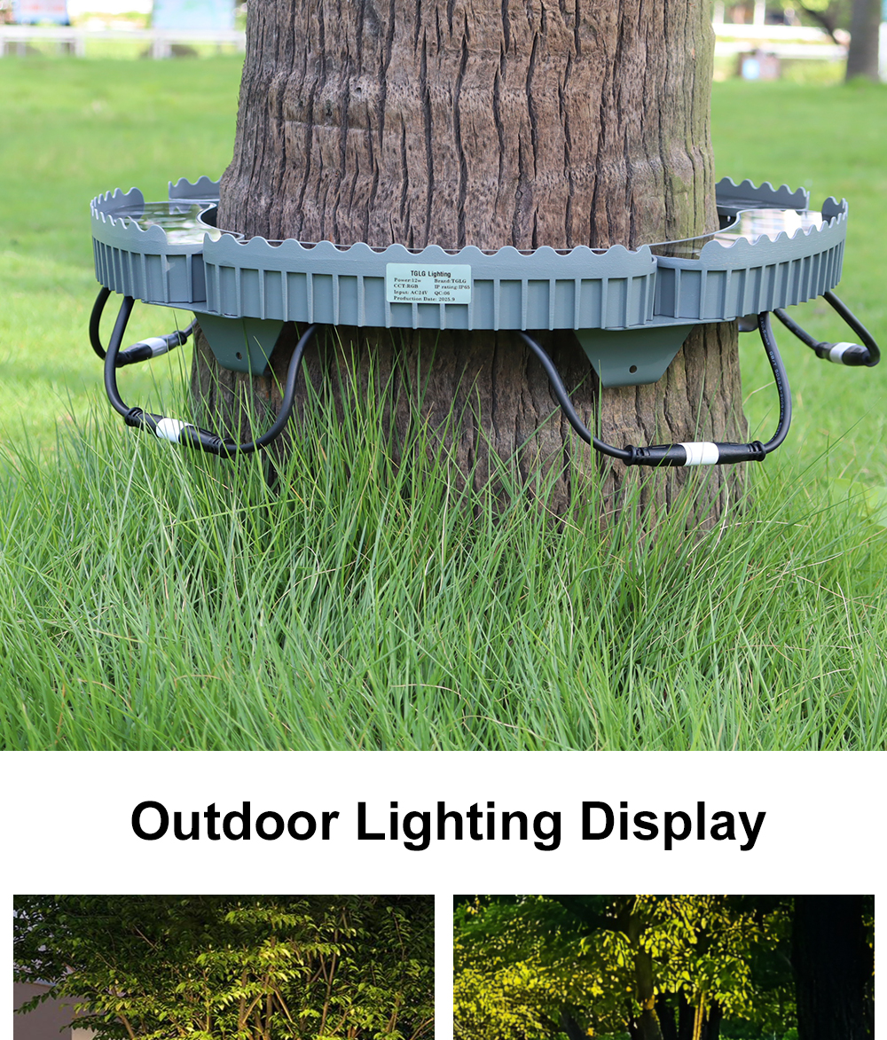 RGB LED Tree Ring Light Embrace Tree Light