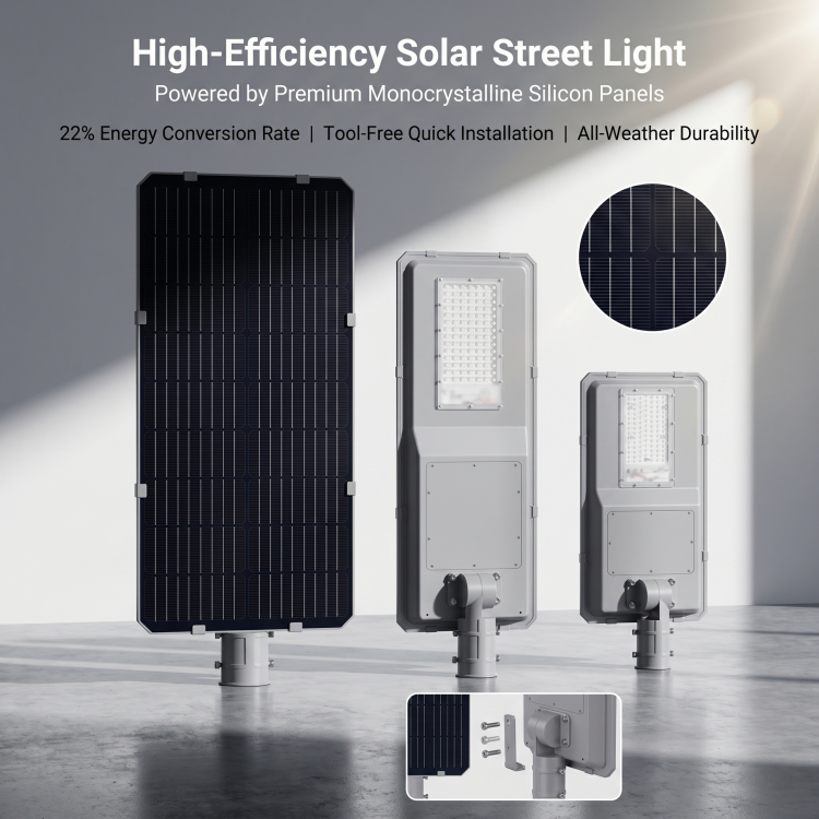Energy Saving All in One Solar Street Light LED Integrated Solar Powered Street Light for Community &amp; Commercial Area