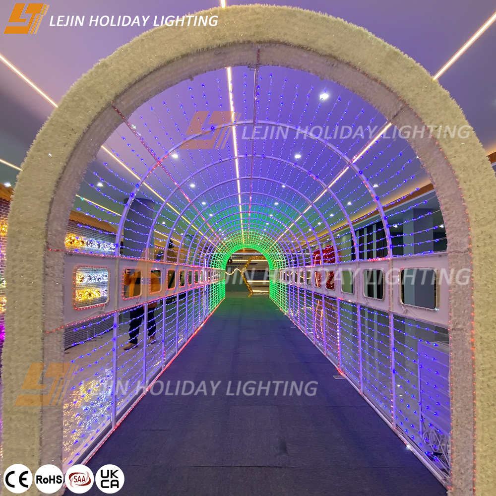 CE Large High Quality Square Decoration Smart Tunnel 3D Motif Lights Christmas Decorations