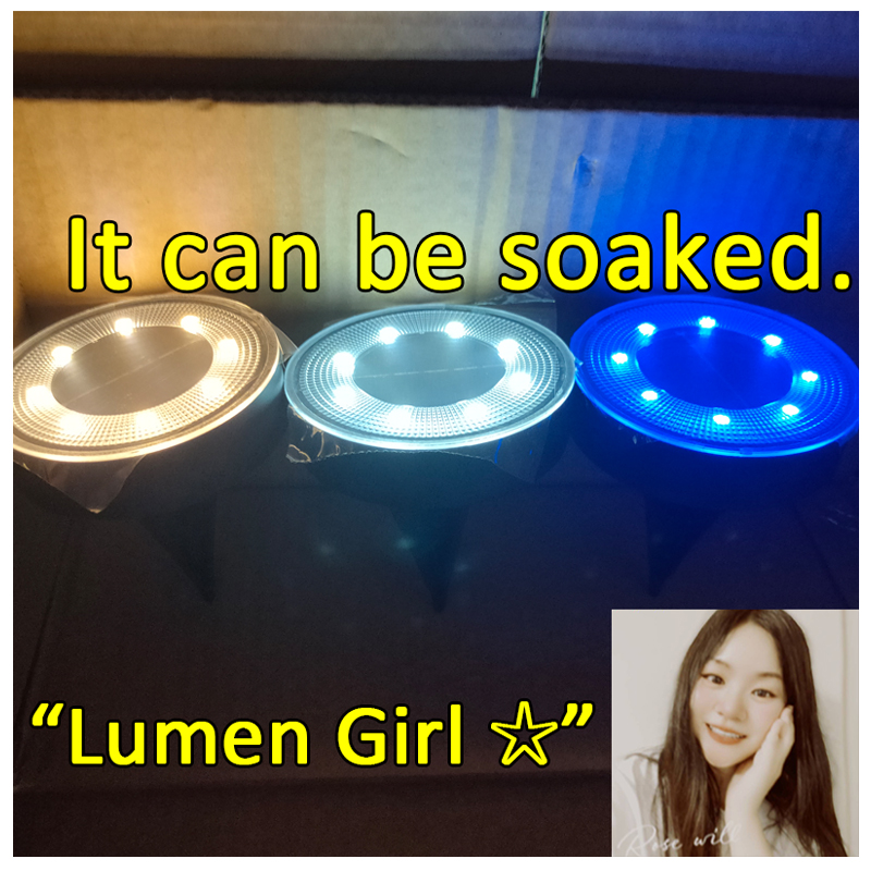 Hot Sell Upgrade 8LED Stainless Steel IP65 Garden Solar Light for Outdoor Lawn Pathway Landscape LED Ground Lamp