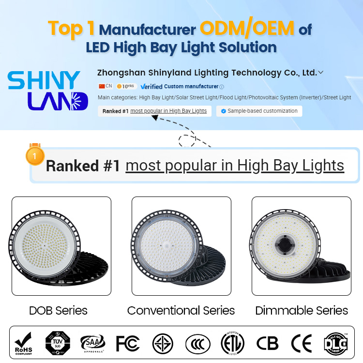 Commercial High Bay Factory Warehouse Lighting Industrial Highbay Pendant Lamp100w 150w 200w UFO Highbay Led Lamp