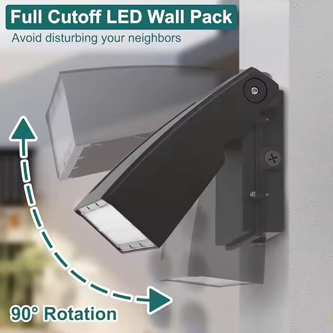 Wattage &amp; CCT Selectable LED Wall Pack Light 20W-120W 130LM/W Outdoor Wall Mounted Lamp IP65 Waterproof Security Light US Stock