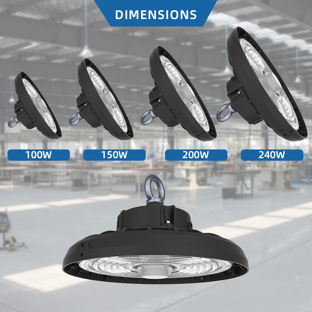 DLC LED UFO High Bay Light 100W 150W 200W 300W Range For Warehouses And Factories