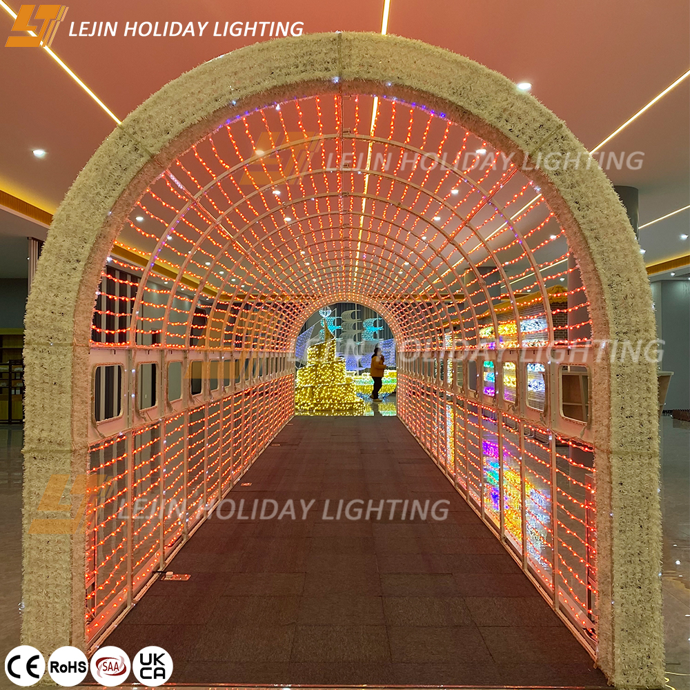 CE Large High Quality Square Decoration Smart Tunnel 3D Motif Lights Christmas Decorations