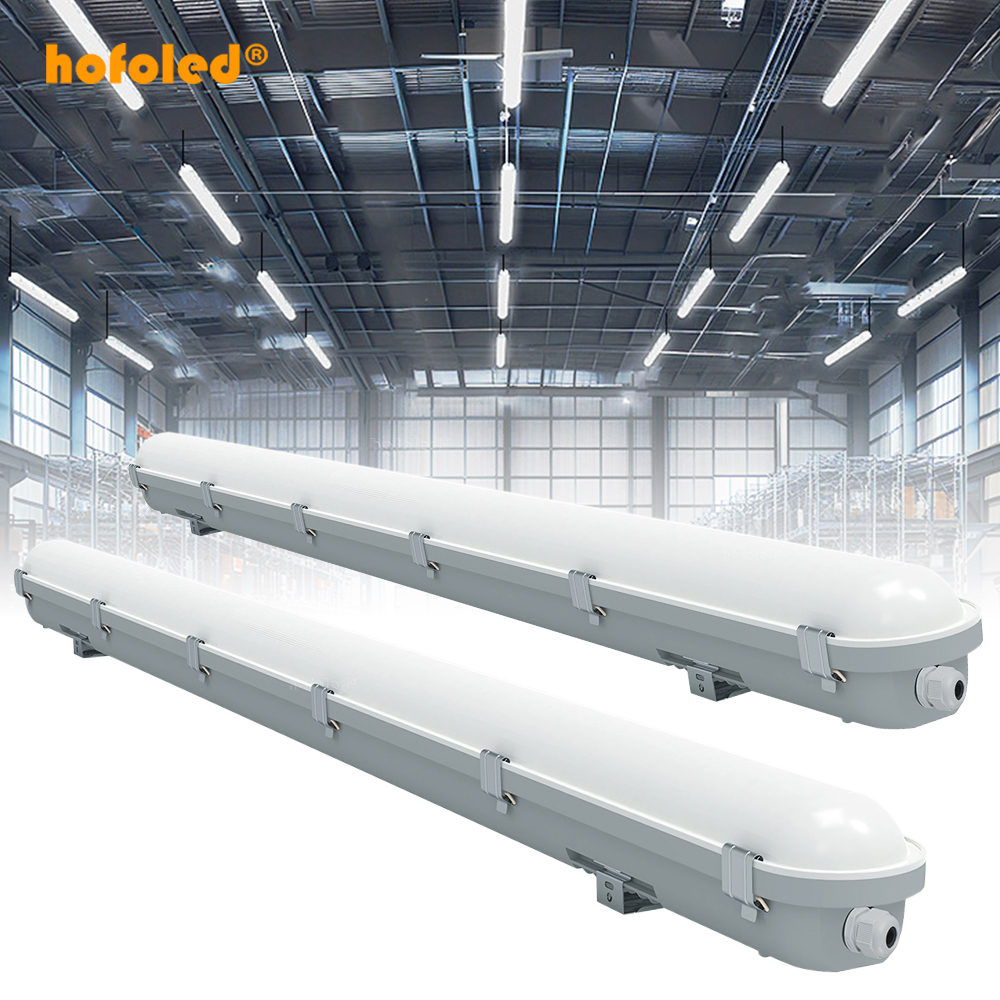 Hofoled 4FT 120cm IP65 Industrial Warehouse Light 130lm/W Waterproof LED Tri-proof Light/LED Vapor Tight Light/LED Batten Light