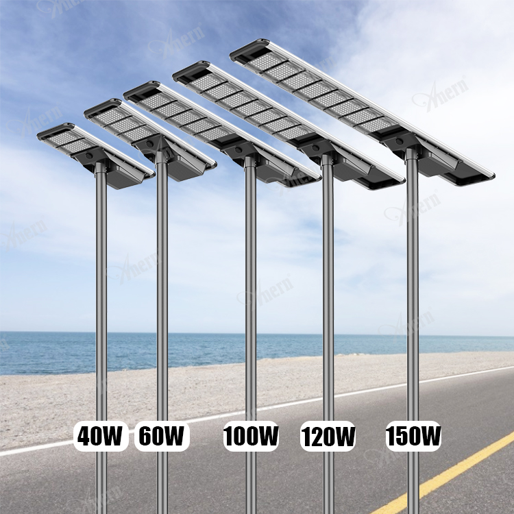 Anern Outdoor Waterproof 100 Watt Integrated Street Lights With Cctv Camera
