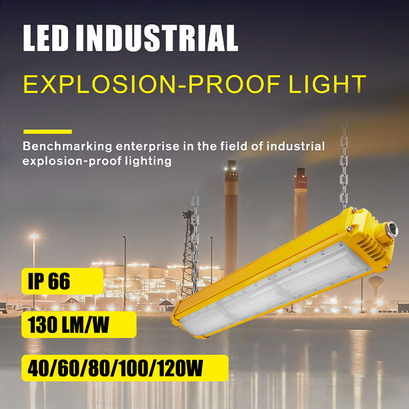 Suitable For Hazardous Locations IP66 Waterproof High Efficiency Aluminum Housing 100W 120W Explosion Proof Linear LED Light