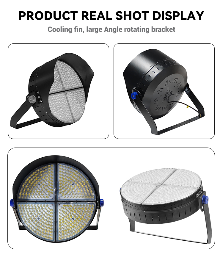 Outdoor Football Stadiums and Sport Fields Flood Light Modules 600W Aluminum LED IP65 Design