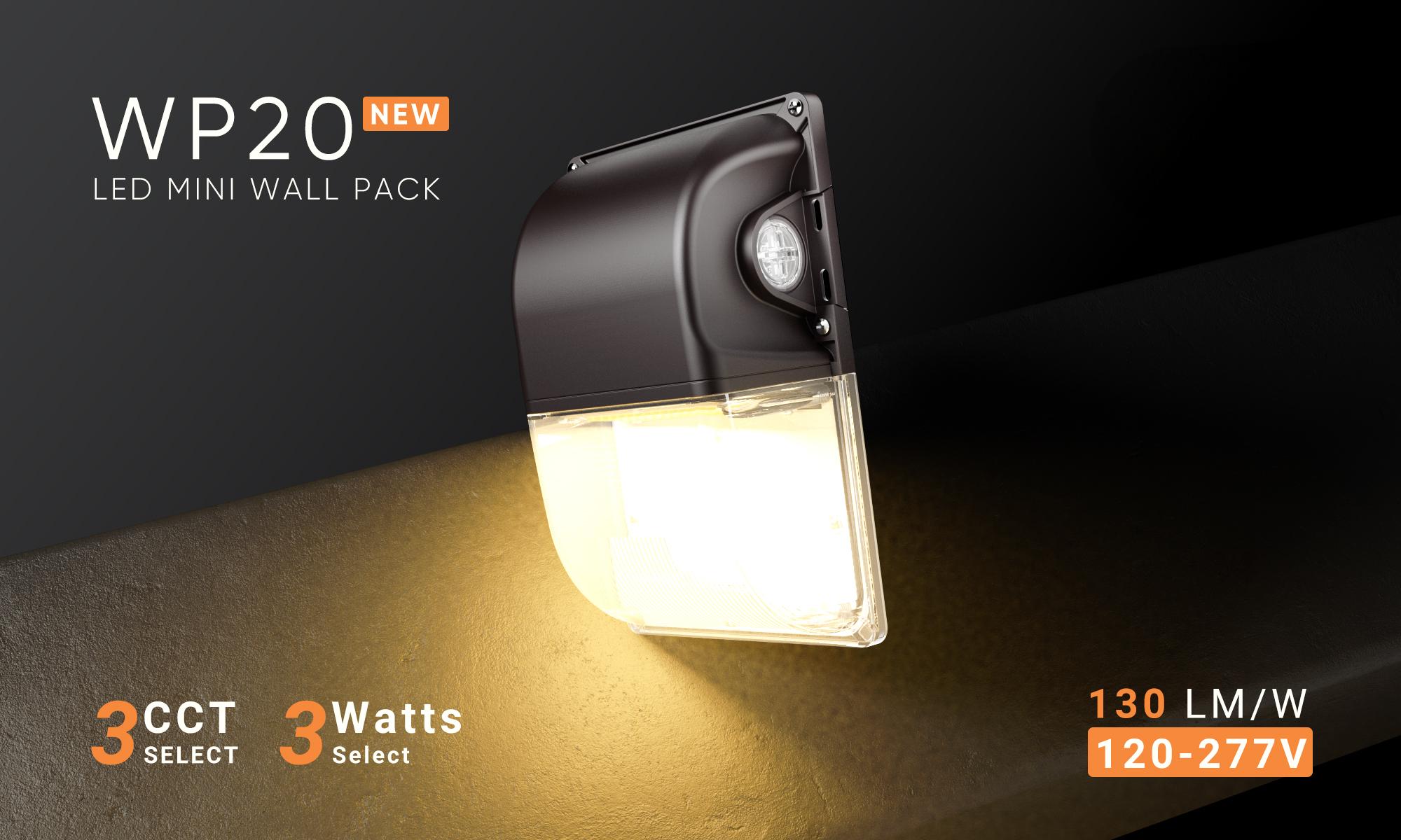 120W 80W Outdoor LED Wall Pack Photocell ETL-Certified IP65 Aluminum PC Semi-Cutoff 5-Year Warranty 100 Beam Angle Dimmable AC