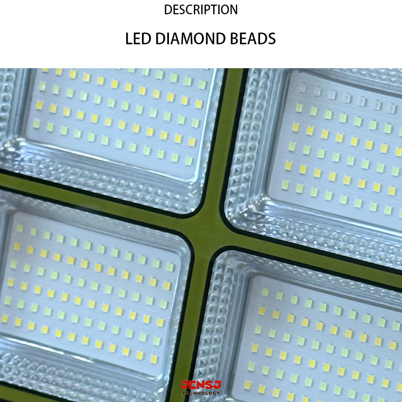OEM ODM 200W Solar Floodlight Rechargeable LED Emergency with High Brightness IP66 ABS for Camping Fishing Garden