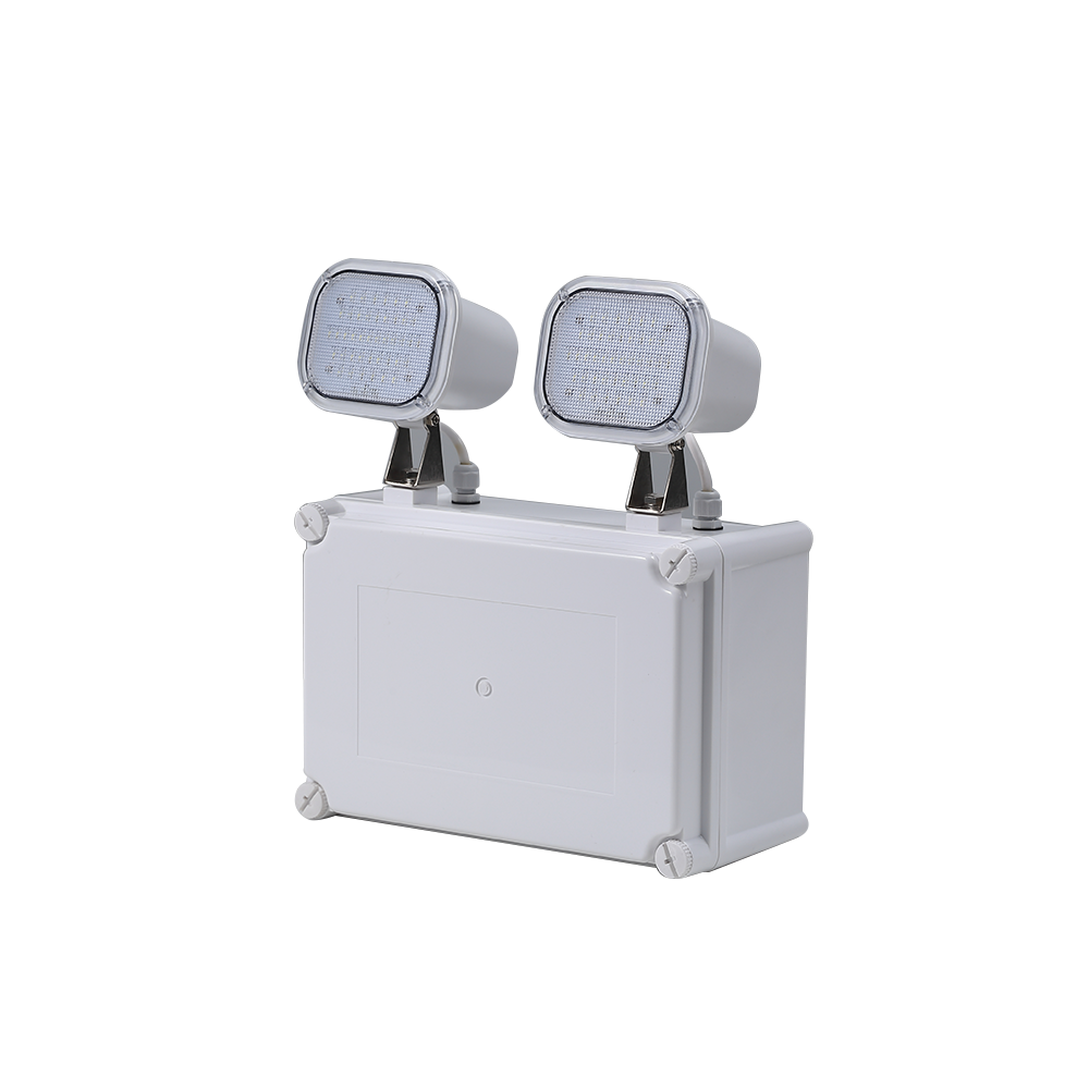 IP65 Waterproof Rechargeable Plastic Cold White Twin Spots Emergency Light With 2*30PCS 2835 SMD LED
