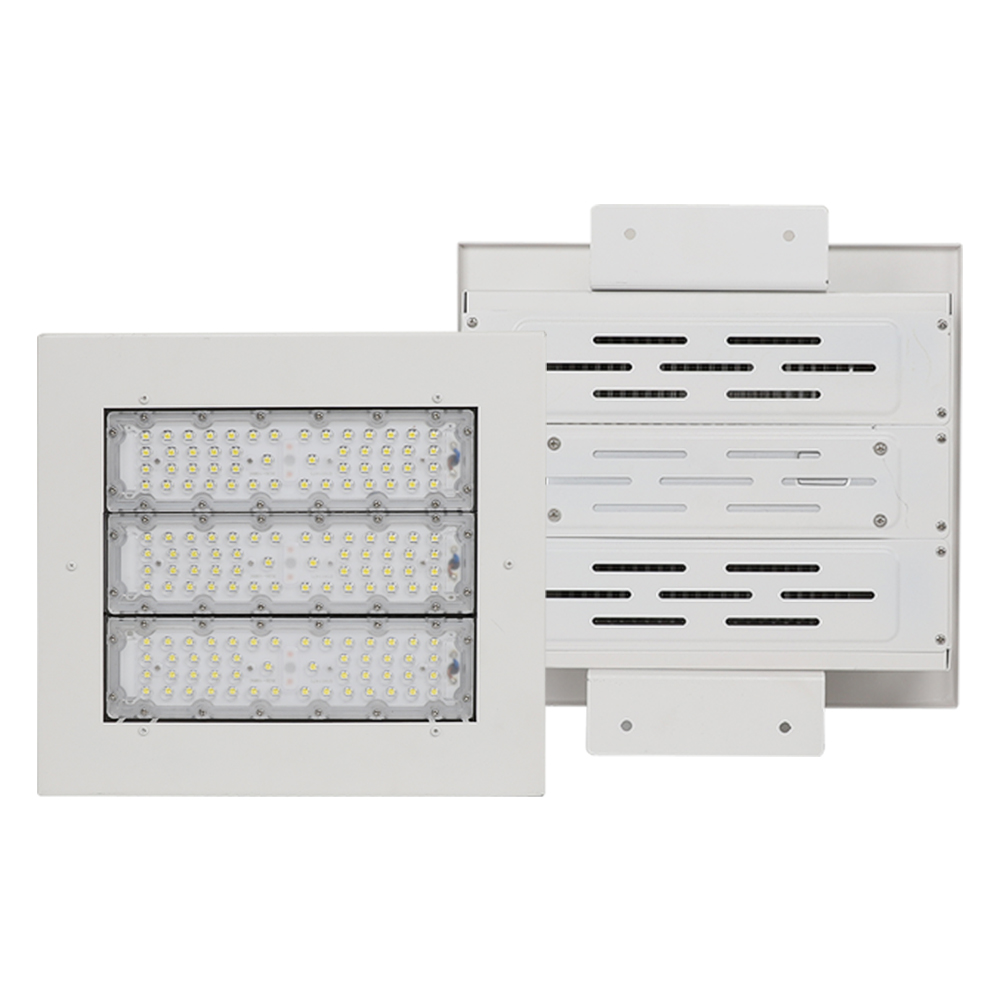 100W LED Explosion-Proof Canopy Light for Toll Station Oil Lamp with Emergency Feature IP65 Rating for Warehouse &amp; Office Use