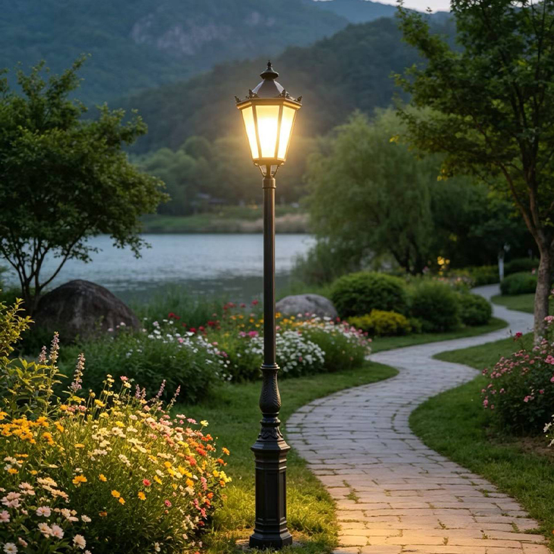3m 4m Aluminum LED IP65 AC Waterproof Street Garden Lights With Light Sensor &amp; 360 Beam