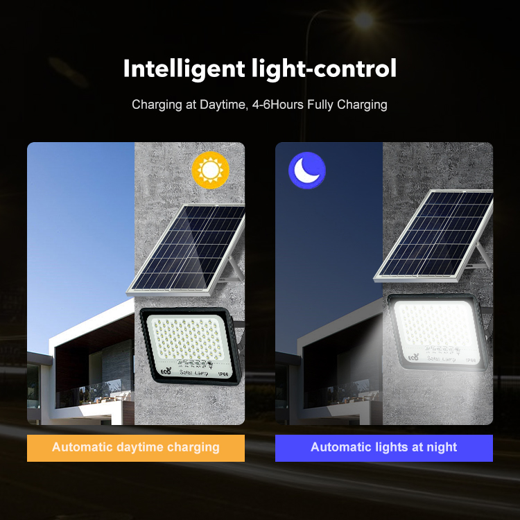 Solar Flood Lamp Wholesale Ip66 Waterproof Floodlight Outdoor Charge 300 400Watt Solar Led Flood Light Factory in Stock