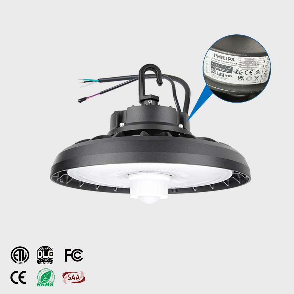 DLC LED UFO High Bay Light 100W 150W 200W 300W Range For Warehouses And Factories