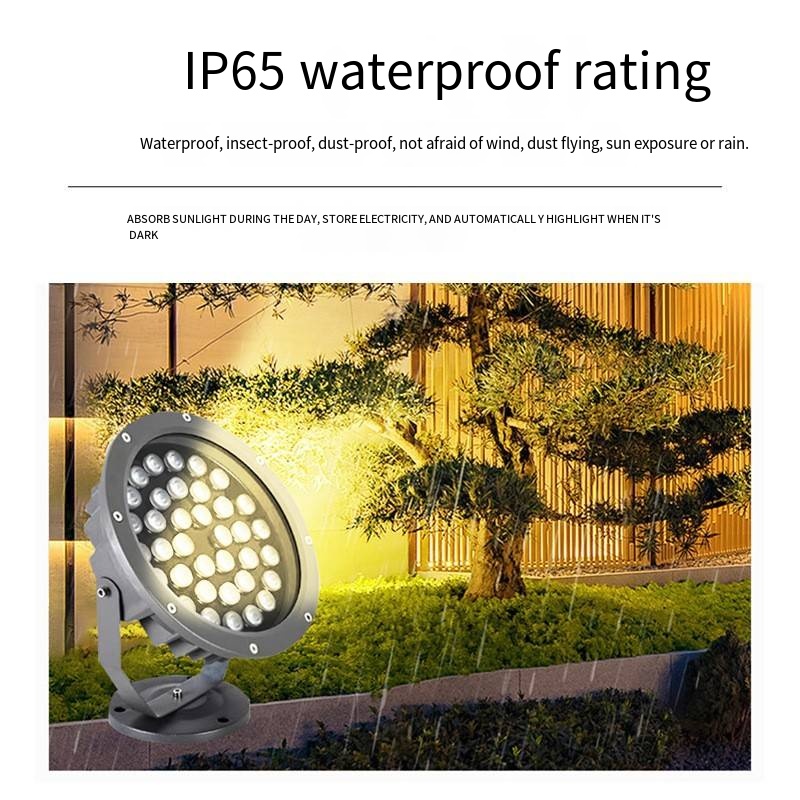 LED High-Power 18W RGB Color Aluminum Tree Spotlight Waterproof AC Outdoor IP65 Remote Control Dimmable 2000 Garden Lighting