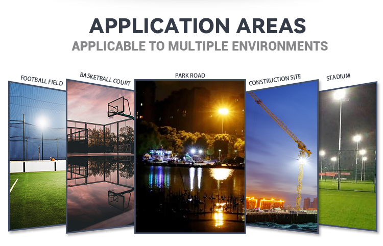 Outdoor Football Stadiums and Sport Fields Flood Light Modules 600W Aluminum LED IP65 Design