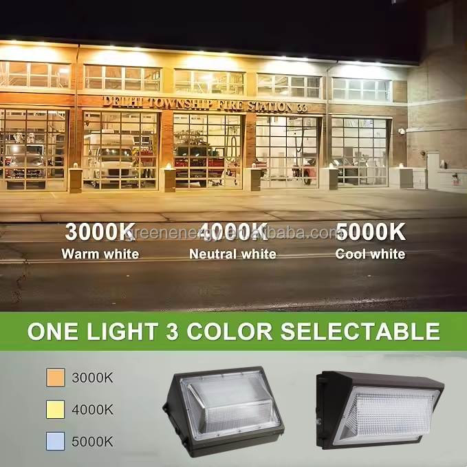 Energy-Efficient LED Wall Pack Light 120W with Dusk to Dawn Sensor for Outdoor Security Lighting