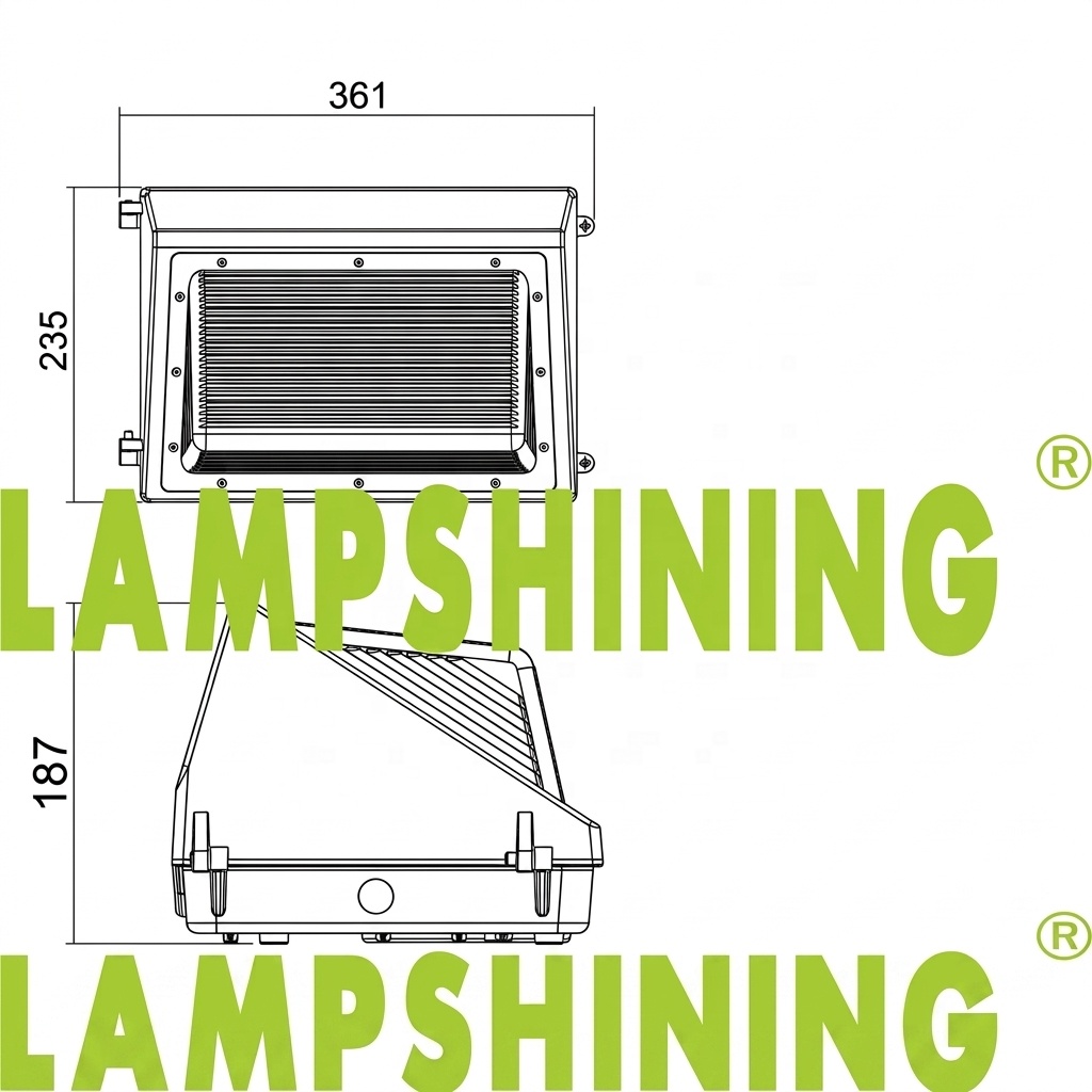 120W LED Wall Pack Light 150lm/W ETL DLC IP65 30000lumen Aluminum Dusk to Dawn Outdoor Commercial Security Lighting 5Y Warranty