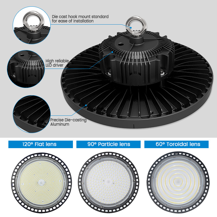 Commercial High Bay Factory Warehouse Lighting Industrial Highbay Pendant Lamp100w 150w 200w UFO Highbay Led Lamp