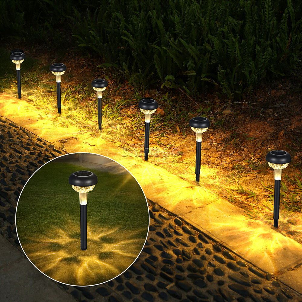 Outdoor Led Pathway Lamps Ultra Bright Atmosphere Landscape Light New Design Ip65 Waterproof Solar Stake Garden Lawn Light