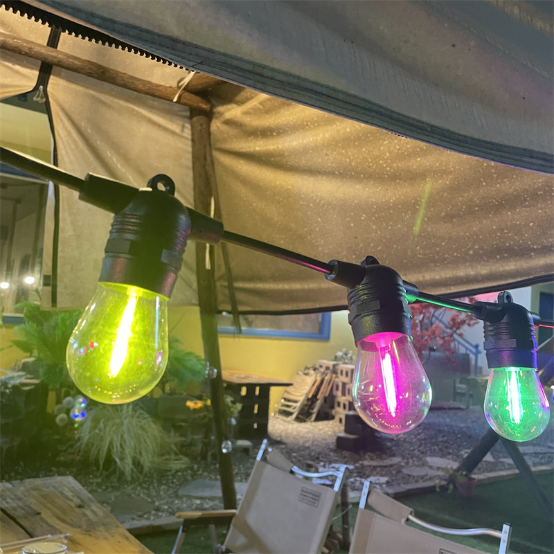10m 15m Outdoor Energy Saving Globe String Lights S14 Clear LED Bulbs IP65 Waterproof Patio Garden Balcony Decoration CE ROHS