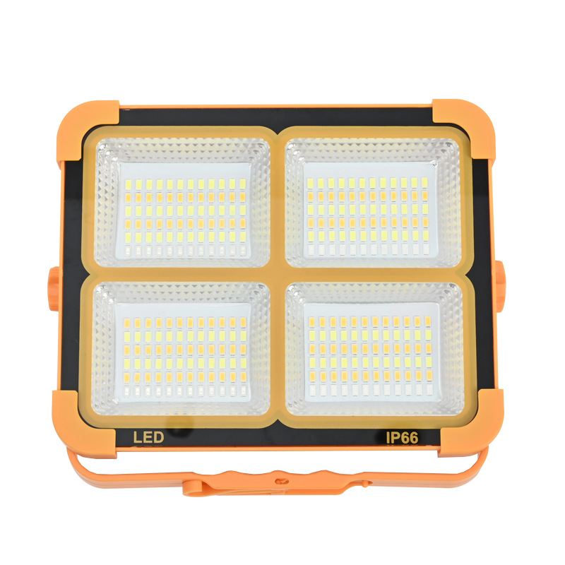 High-Power Ultra-Bright Portable Solar Floodlight for Outdoor Camping ABS Emergency LED Lighting IP66 Rating for Landscape