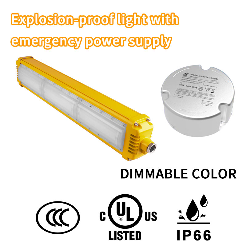 Suitable For Hazardous Locations IP66 Waterproof High Efficiency Aluminum Housing 100W 120W Explosion Proof Linear LED Light