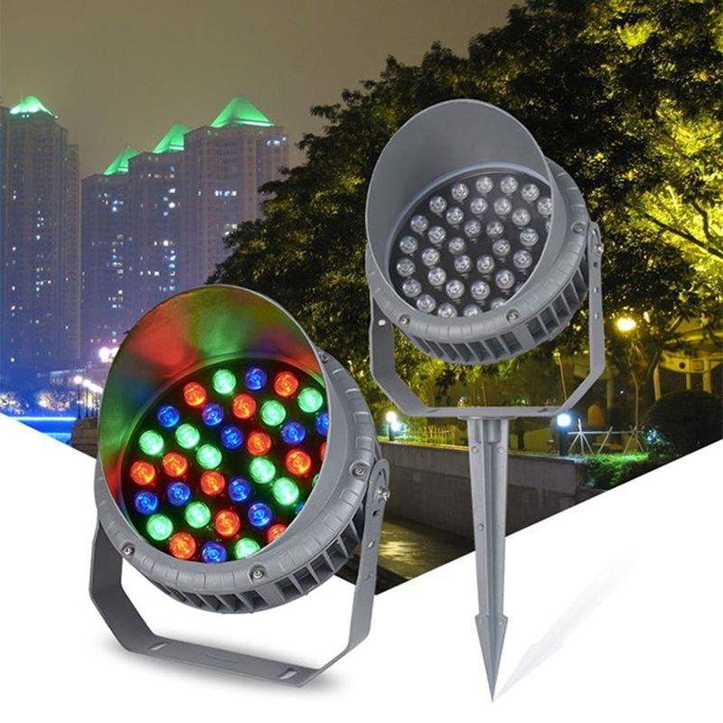 IP66 Outdoor Colors RGB LED Garden Tree Flood Light High Lumen Most Powerful Landscape Projection Light 12W 48W AC85-265V