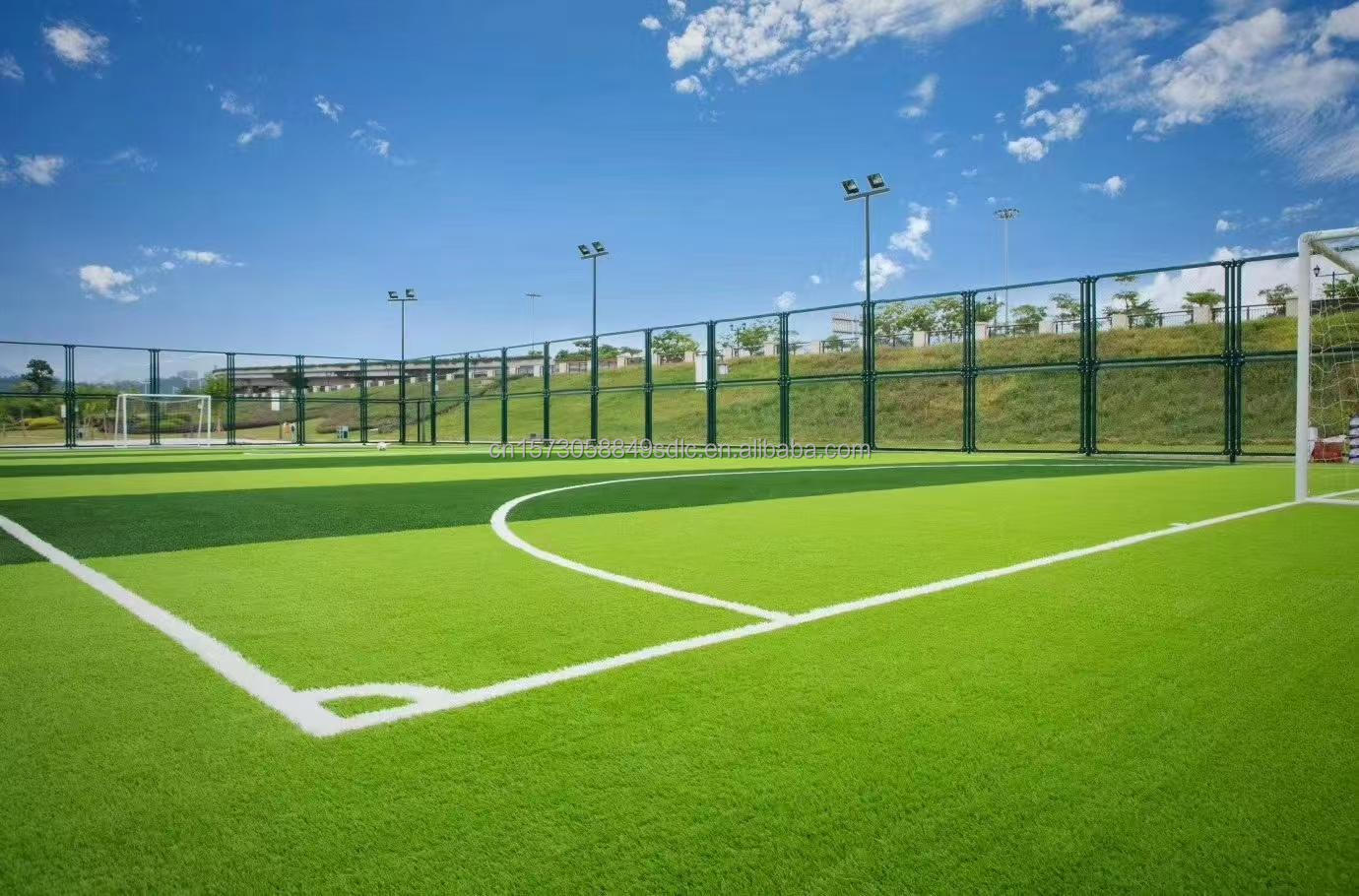 Five-a-side Football Field With 30mm Pile Height Artificial Turf And Fence Lights