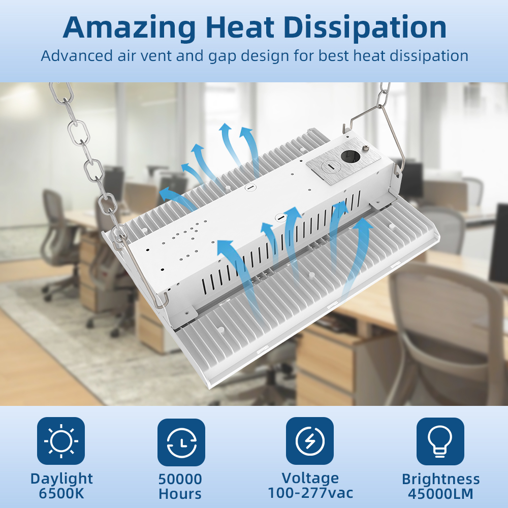 240W IP65 Linear High Bay for Lights for Commercial Warehouse Lighting