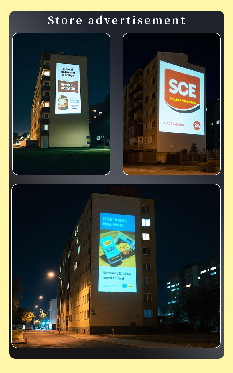Custom Logo Gobo Projector Outdoor Waterproof 40W-200W LED Advertising Display Lights Stop Warning Arrow Light Booth Shop Sign