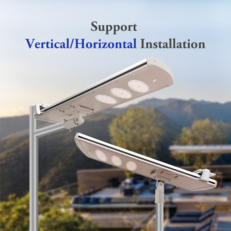 Auto Cleaning Smart All in One Led Solar Street Light with Lithium Ion Battery