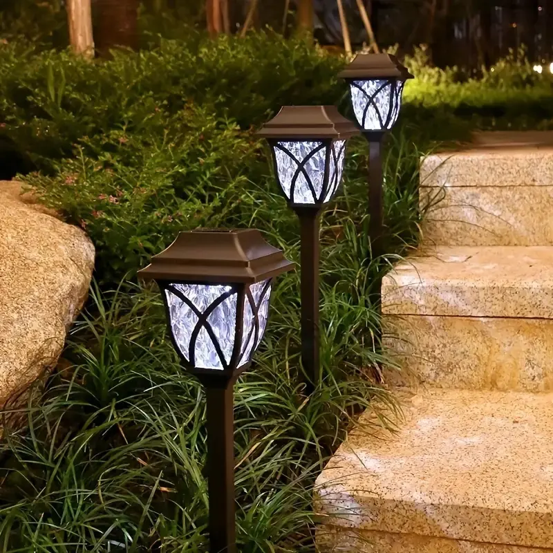 Outdoor ABS Solar Lawn Light Garden Solar Power Lamp for Landscape Path Yard Pathway Lights IP65 White/ Warm White