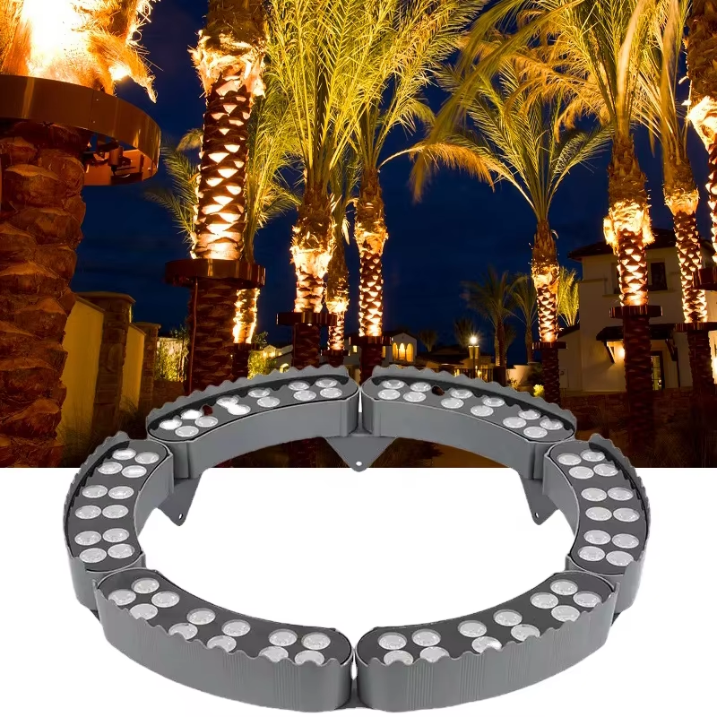 12W Black LED Solar Hug Tree Light Solar Hold Column Lamp Ring Garden Led Spot Light Ip65 Outdoor Landscape Spotlight